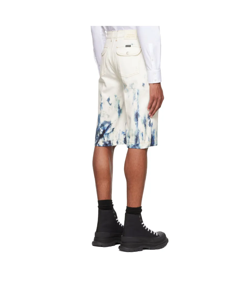 Tie-Dye Print Bermuda Shorts