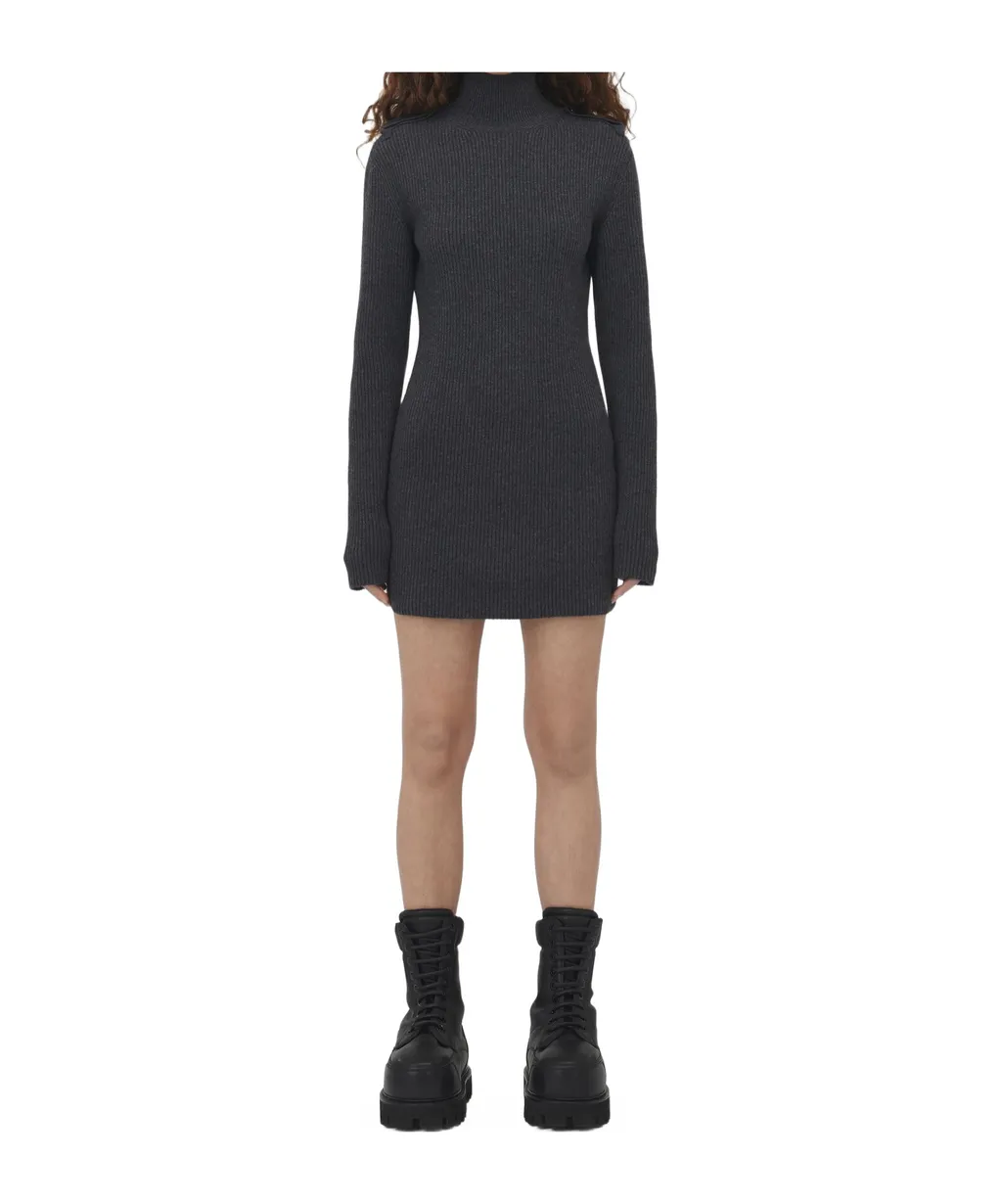Ribbed Knit Mini Dress