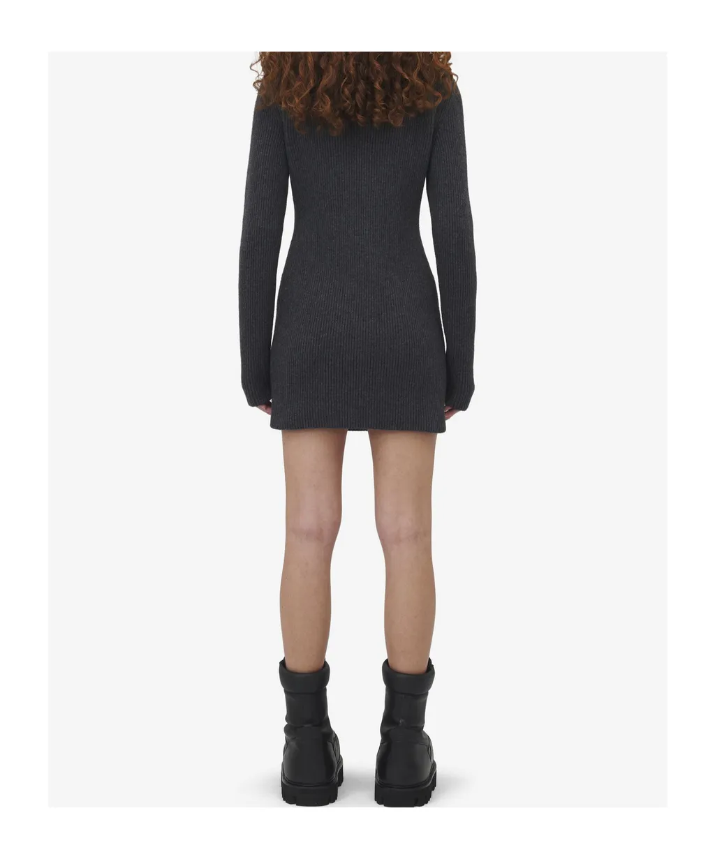 Ribbed Knit Mini Dress