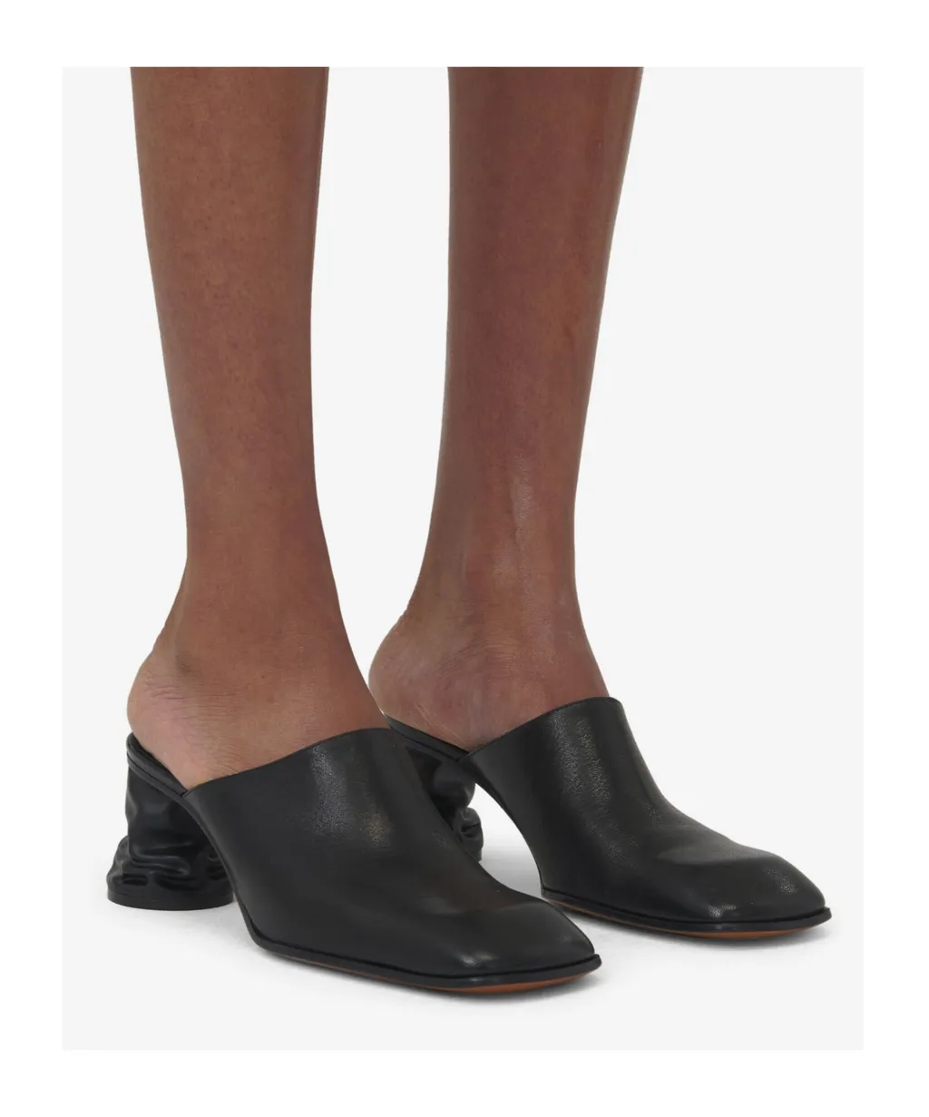 Crush Heeled Slip-On Mules