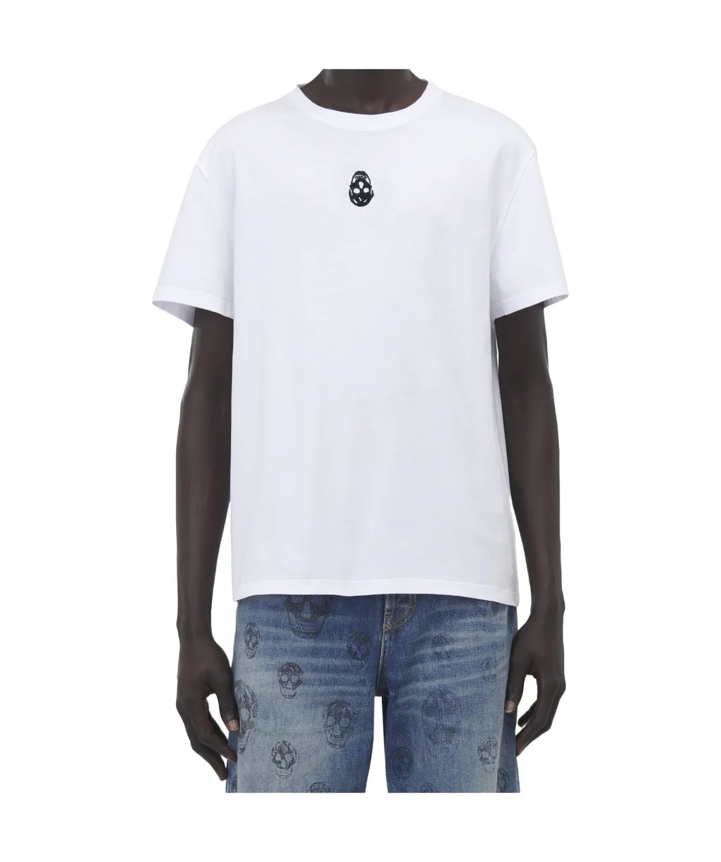 Skull Embellished Crewneck T-Shirt