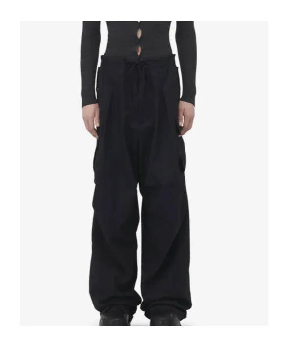 Pleated Cargo Trousers