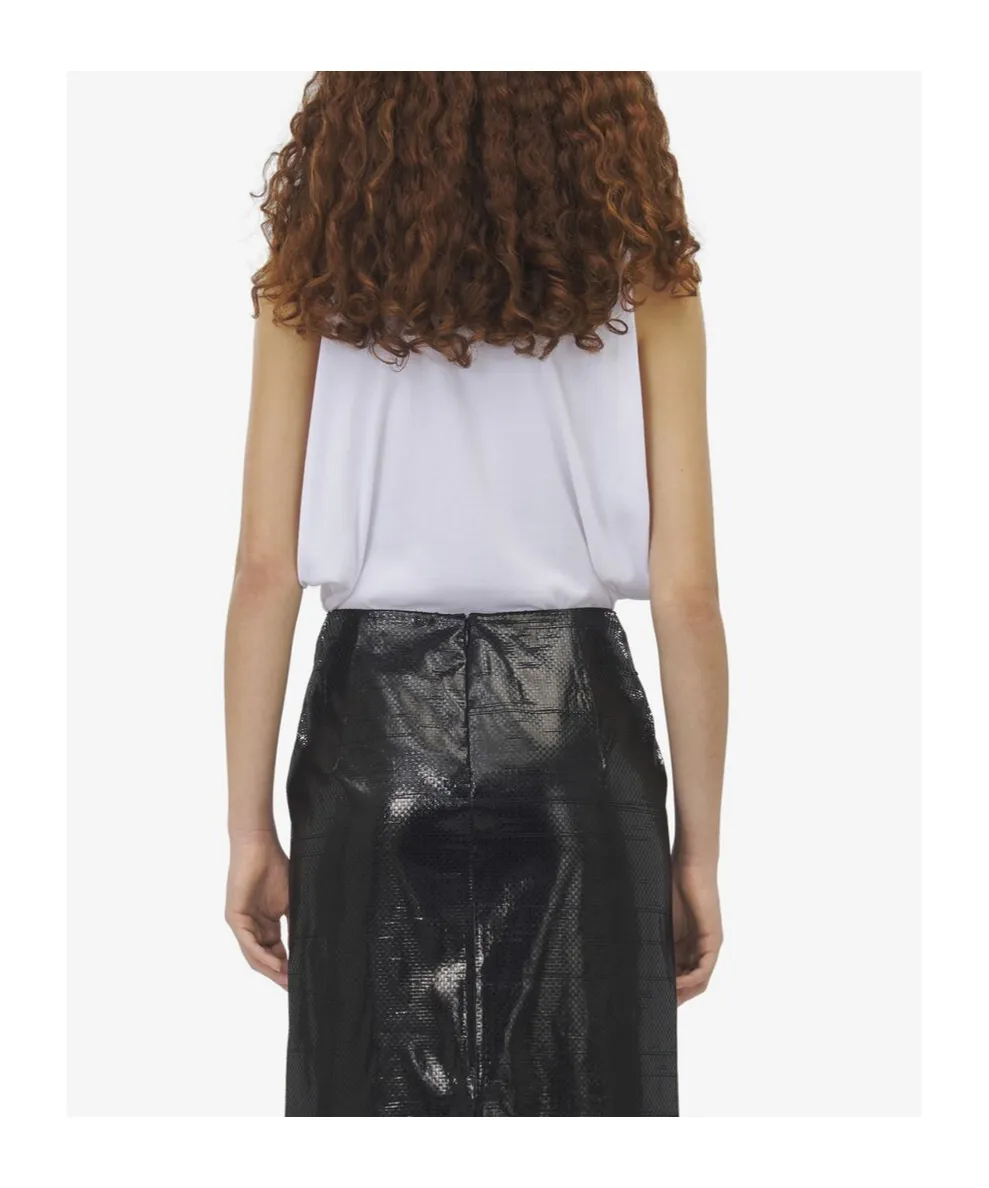 Draped Ribbed Tank Top