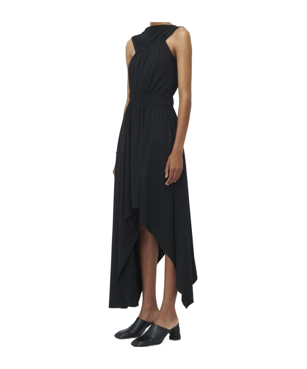 Asymmetric Gathered Dress