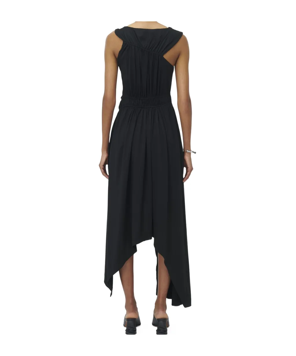 Asymmetric Gathered Dress