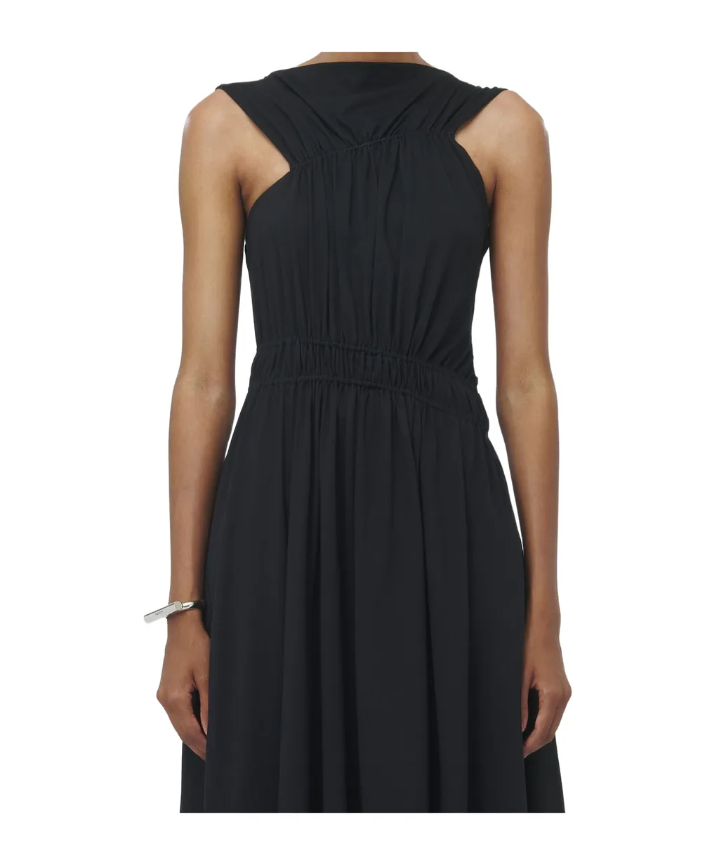 Asymmetric Gathered Dress
