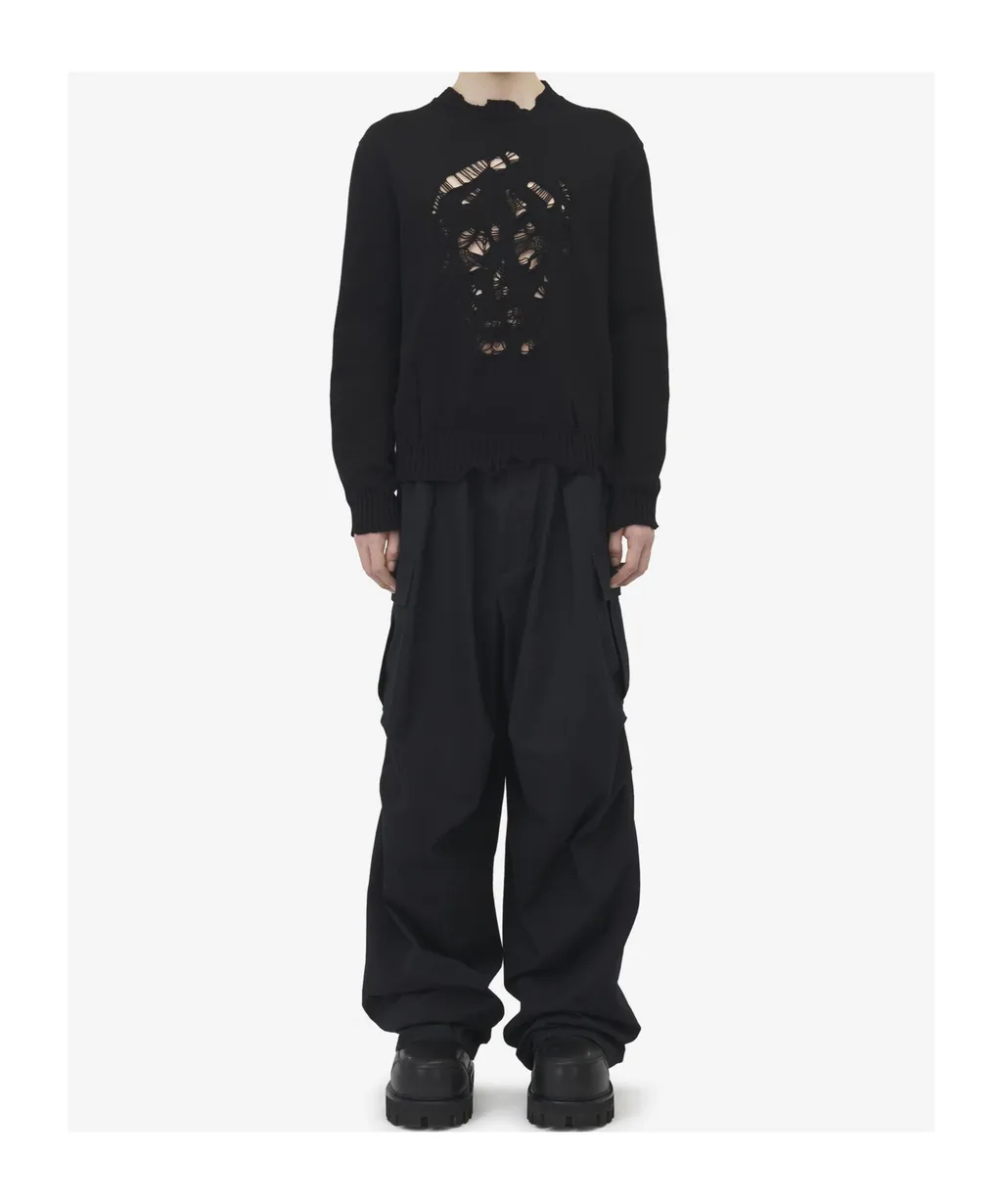 Distressed Skull Jumper