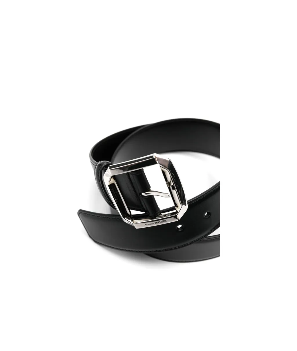 Logo-Engraved Buckle Belt