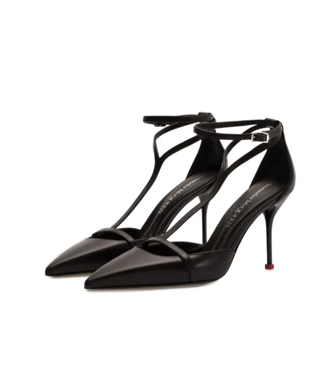 90Mm Leather Pumps