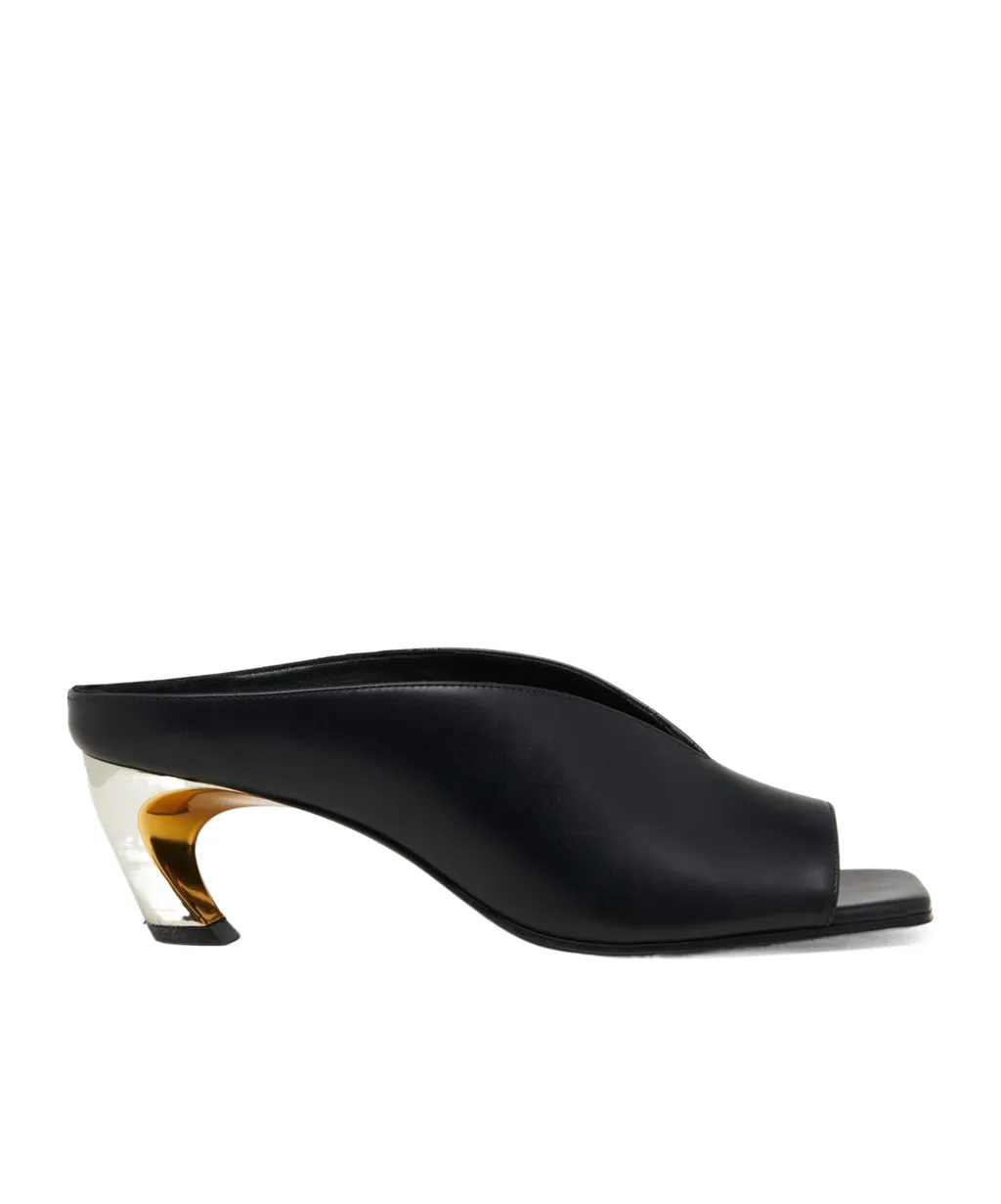 Open-Toe Slip-On Mules