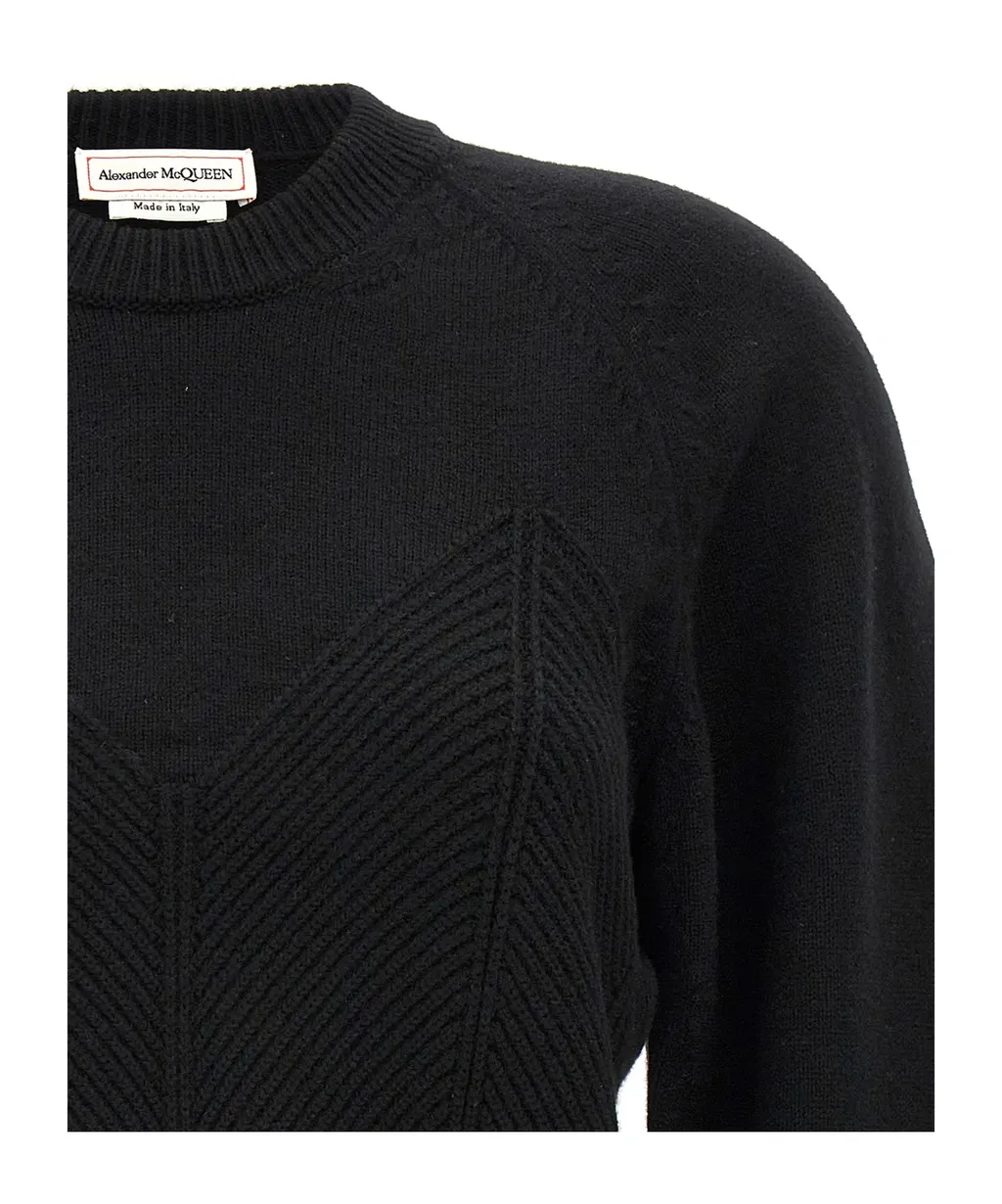 Chevron Corset Crewneck Jumper