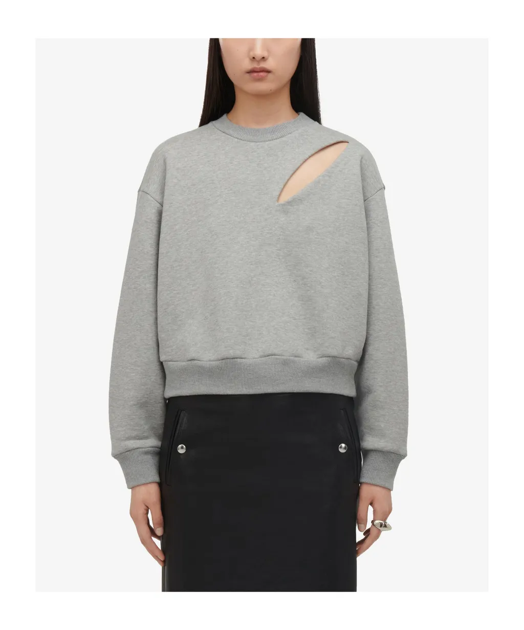 Cut-Out Detailed Crewneck Sweatshirt
