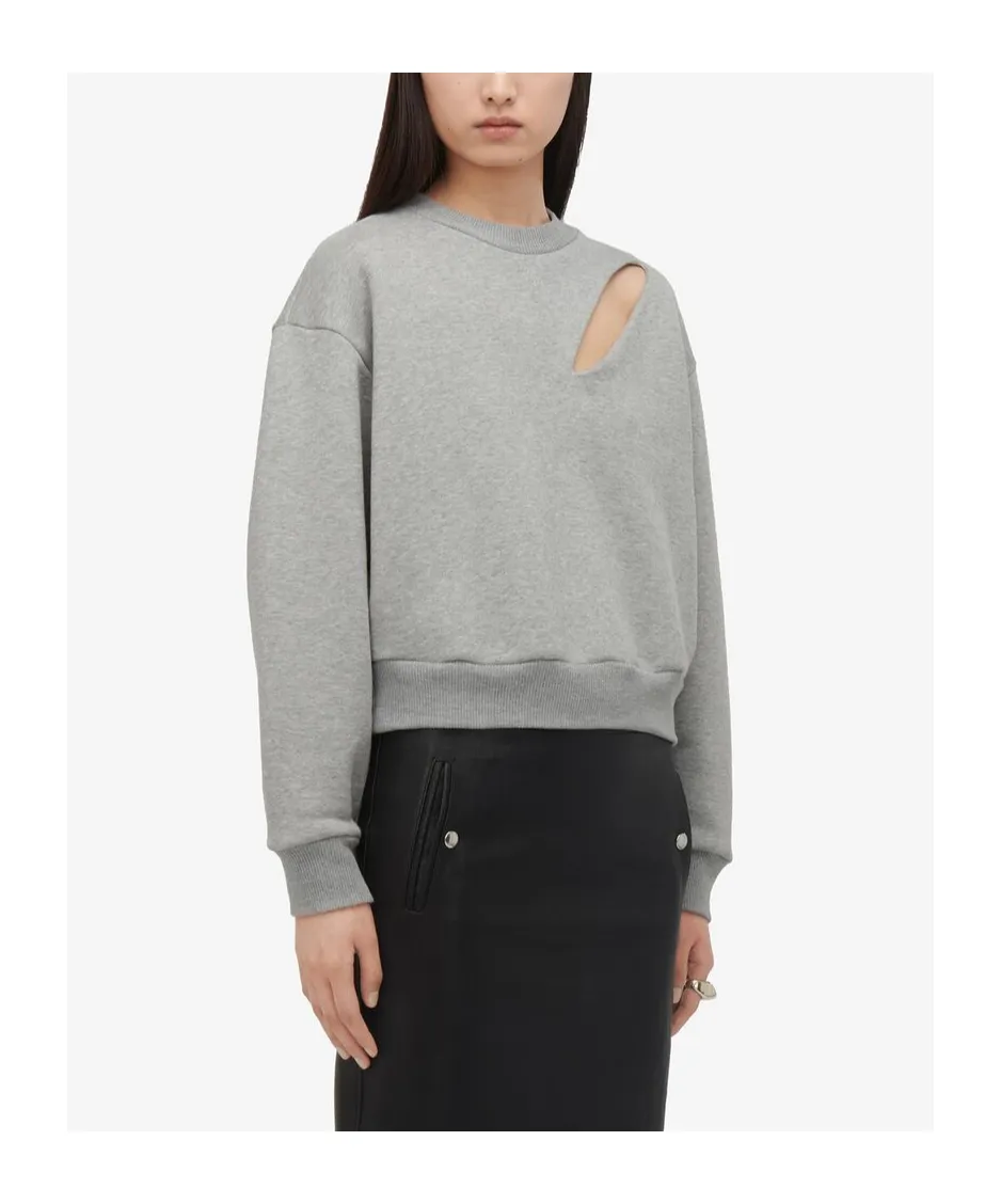 Cut-Out Detailed Crewneck Sweatshirt