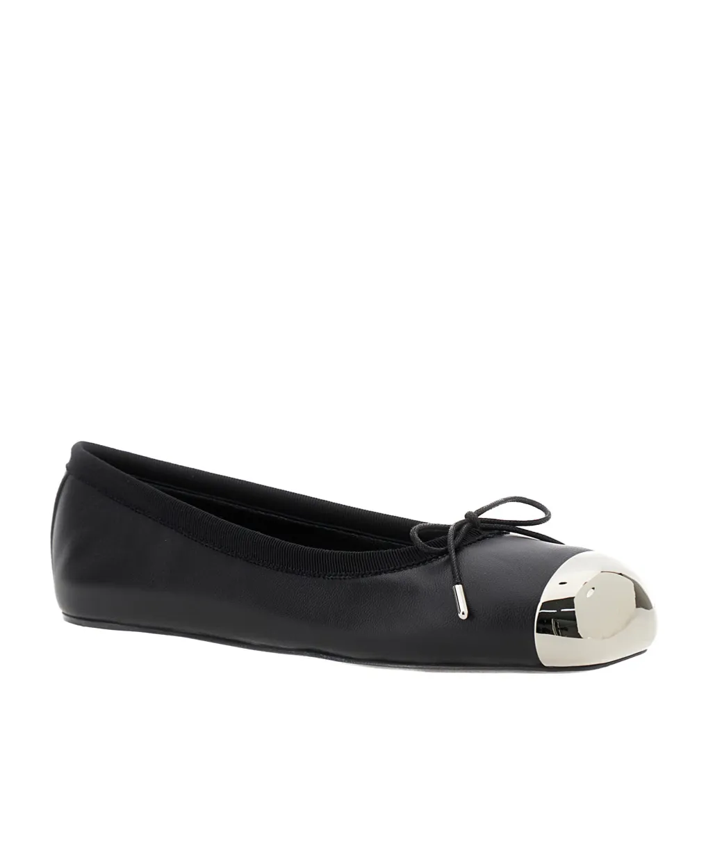 Punk Bow-Detailed Ballet Flats