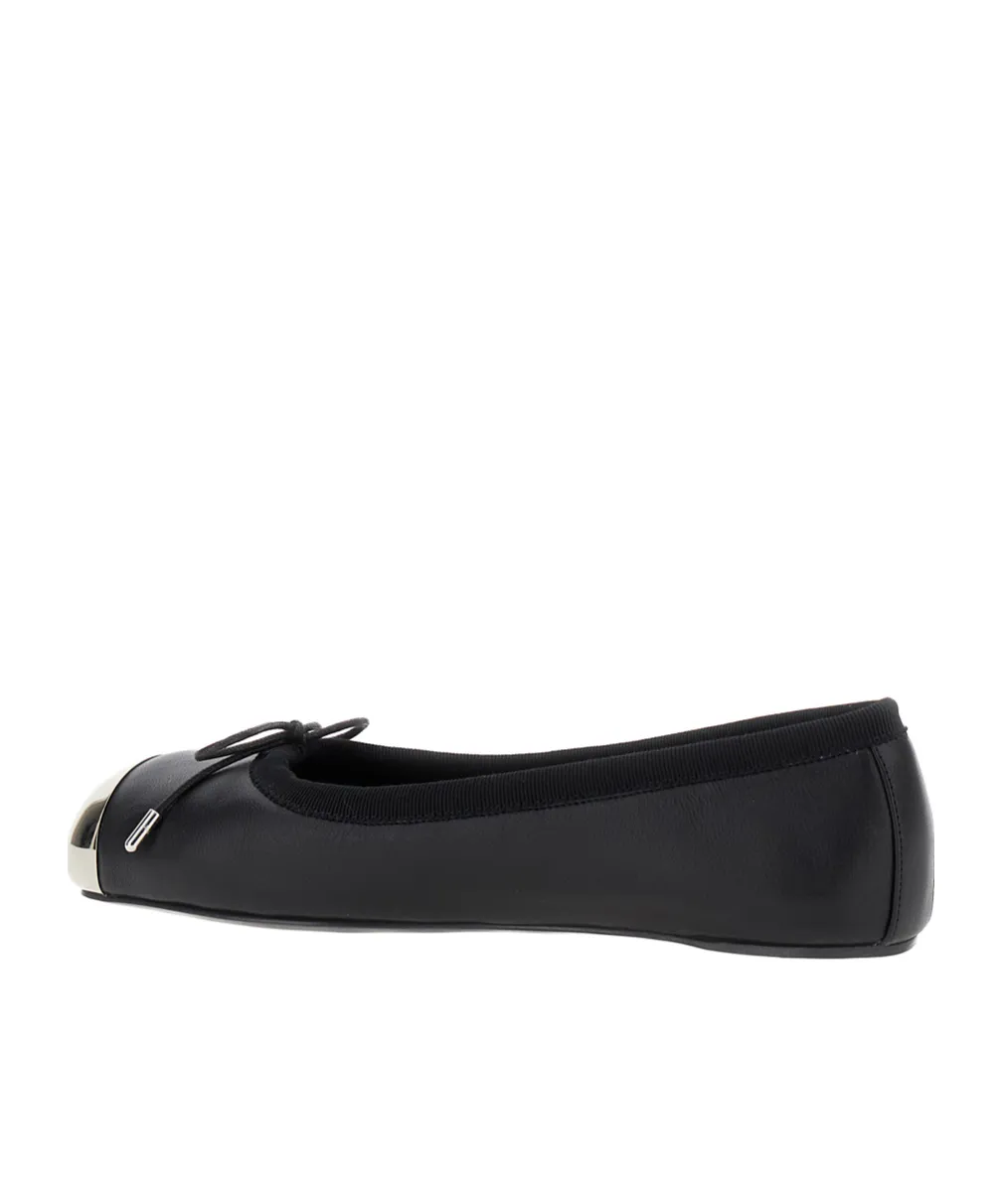 Punk Bow-Detailed Ballet Flats