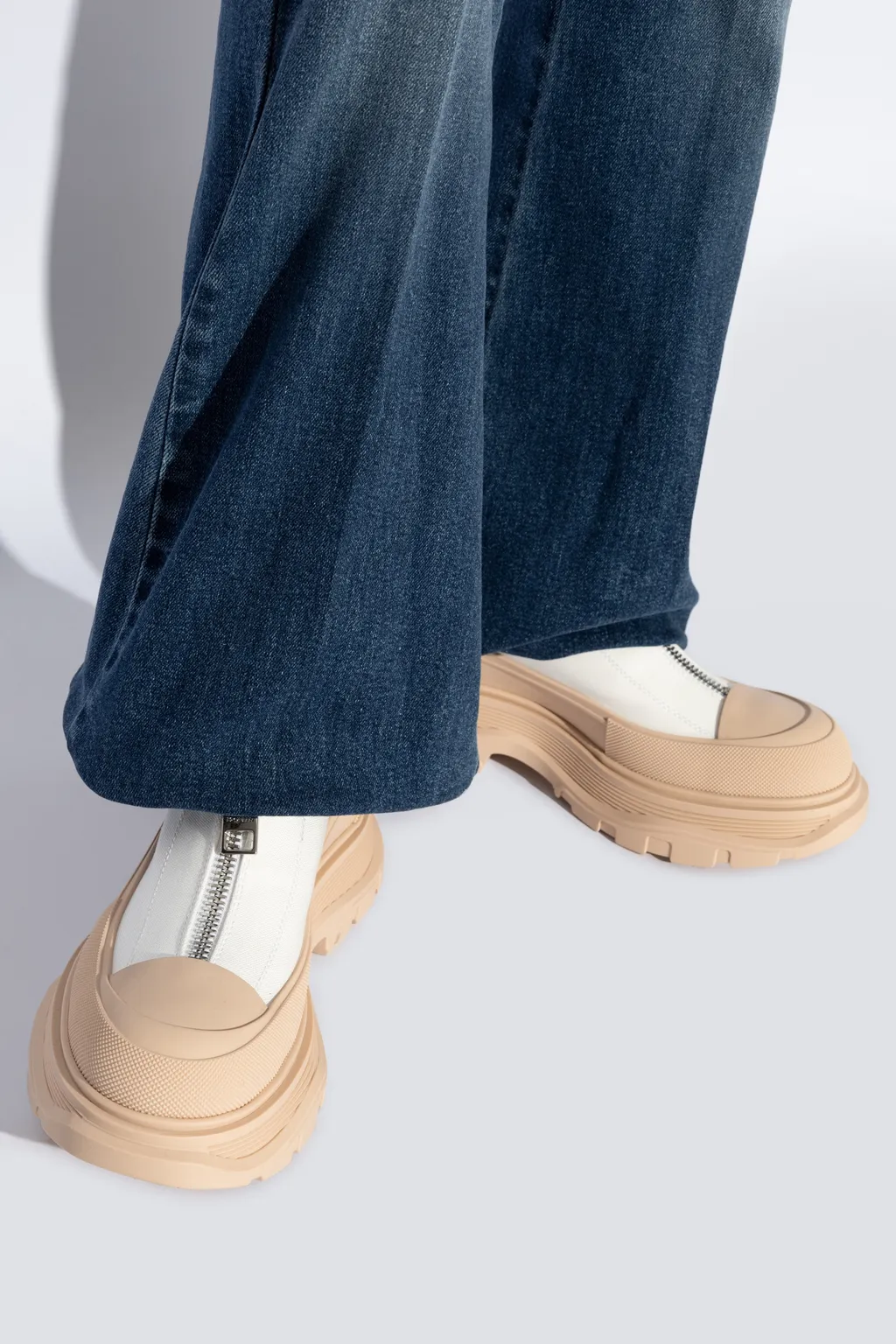 Zipped Platform Sneakers