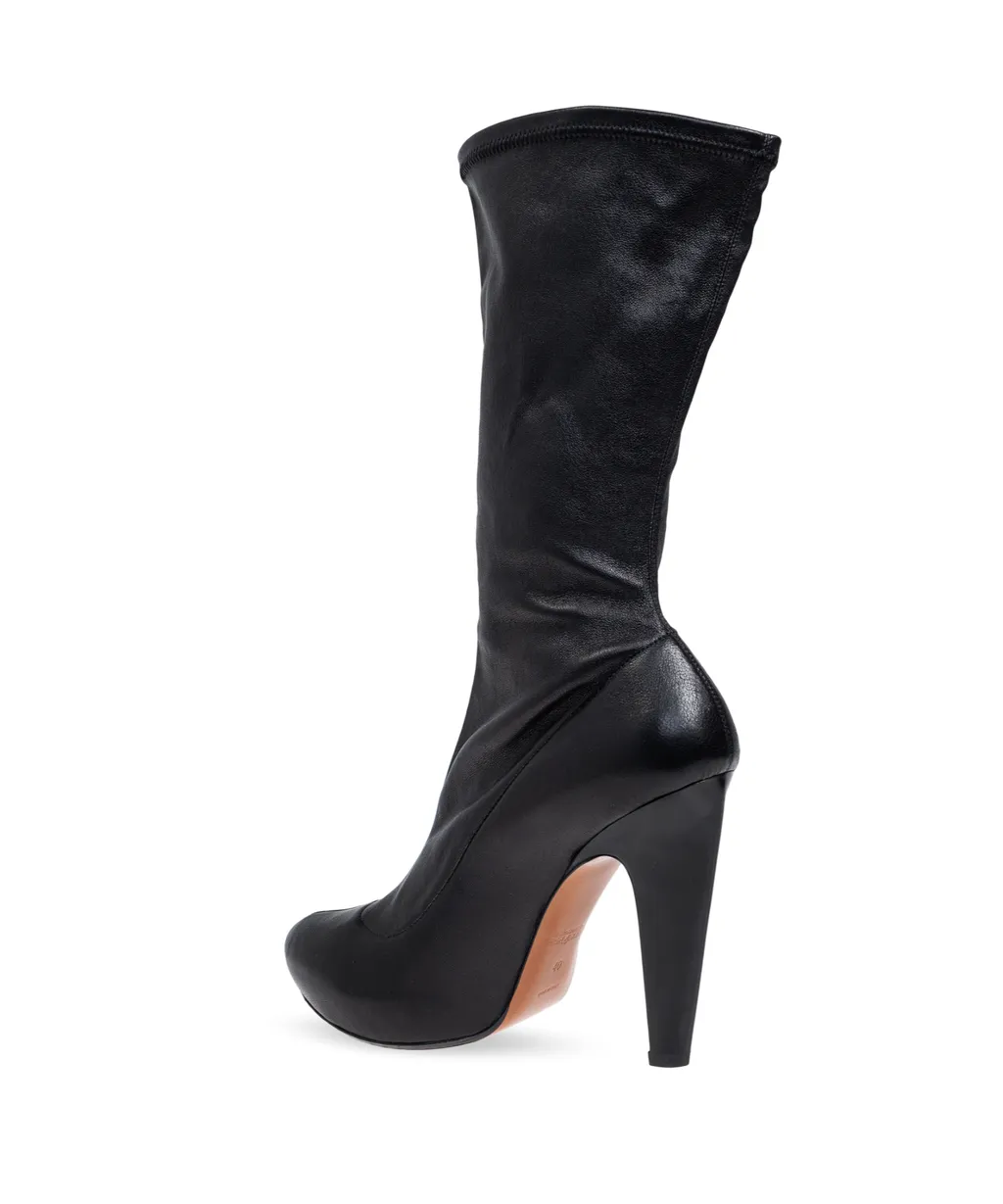 Pointed-Toe Platform Boots