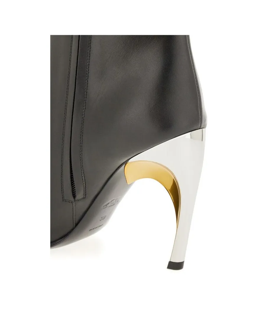 95Mm Leather Ankle Boots