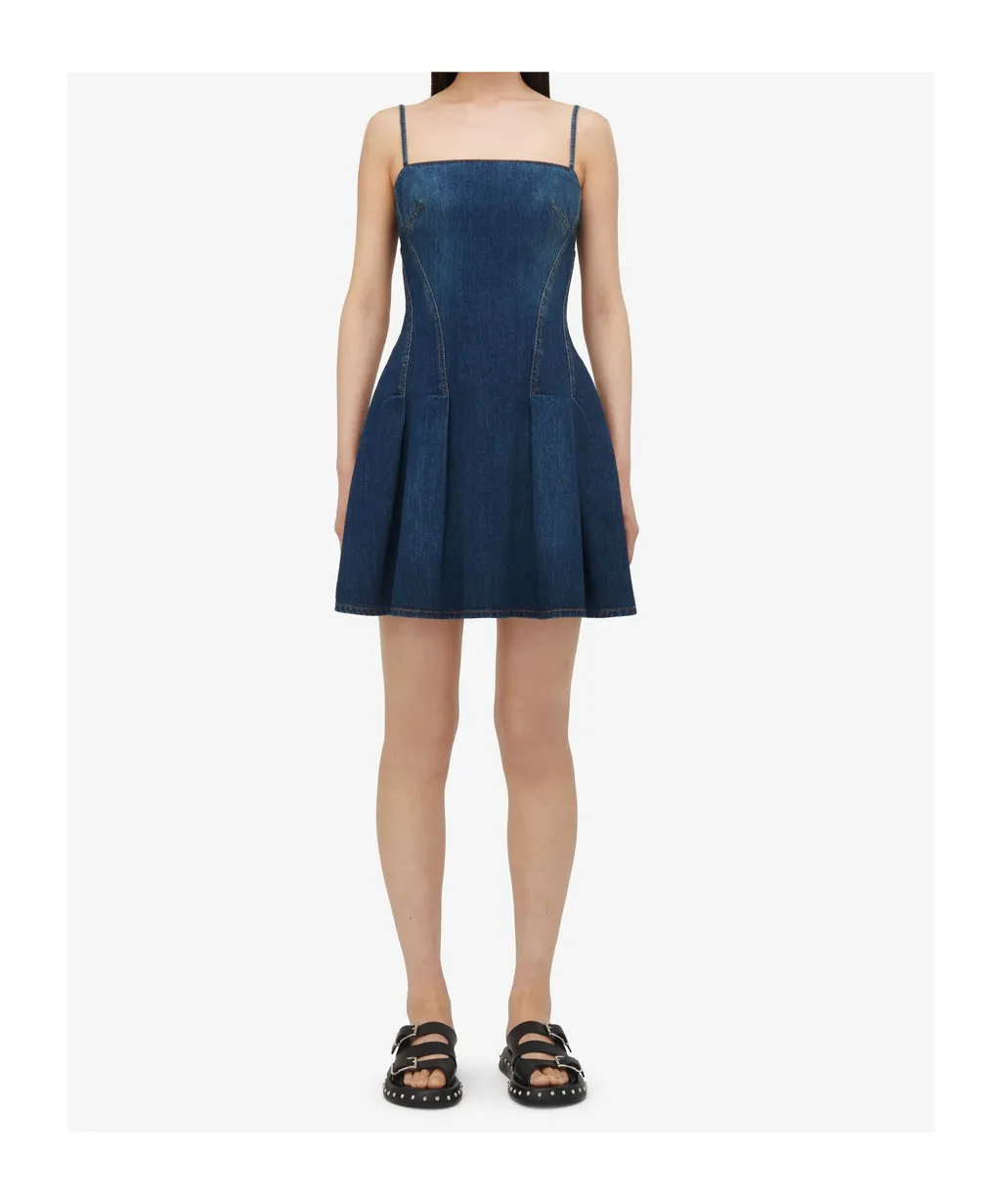Flared Denim Dress