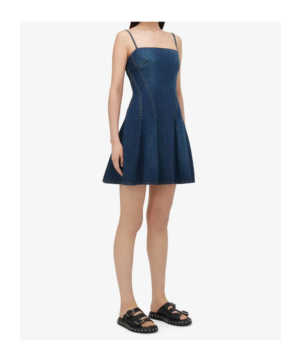 Flared Denim Dress