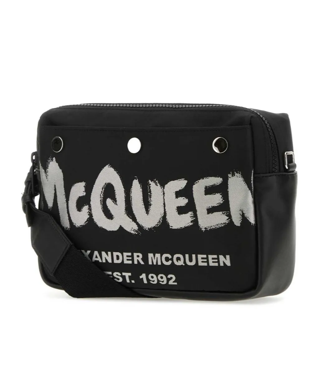 Logo Printed Zipped Camera Bag