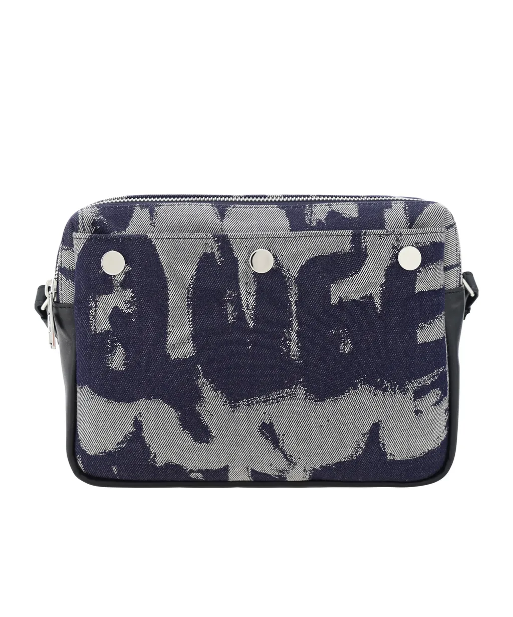 Graffiti-Logo Pattern Shoulder Bag