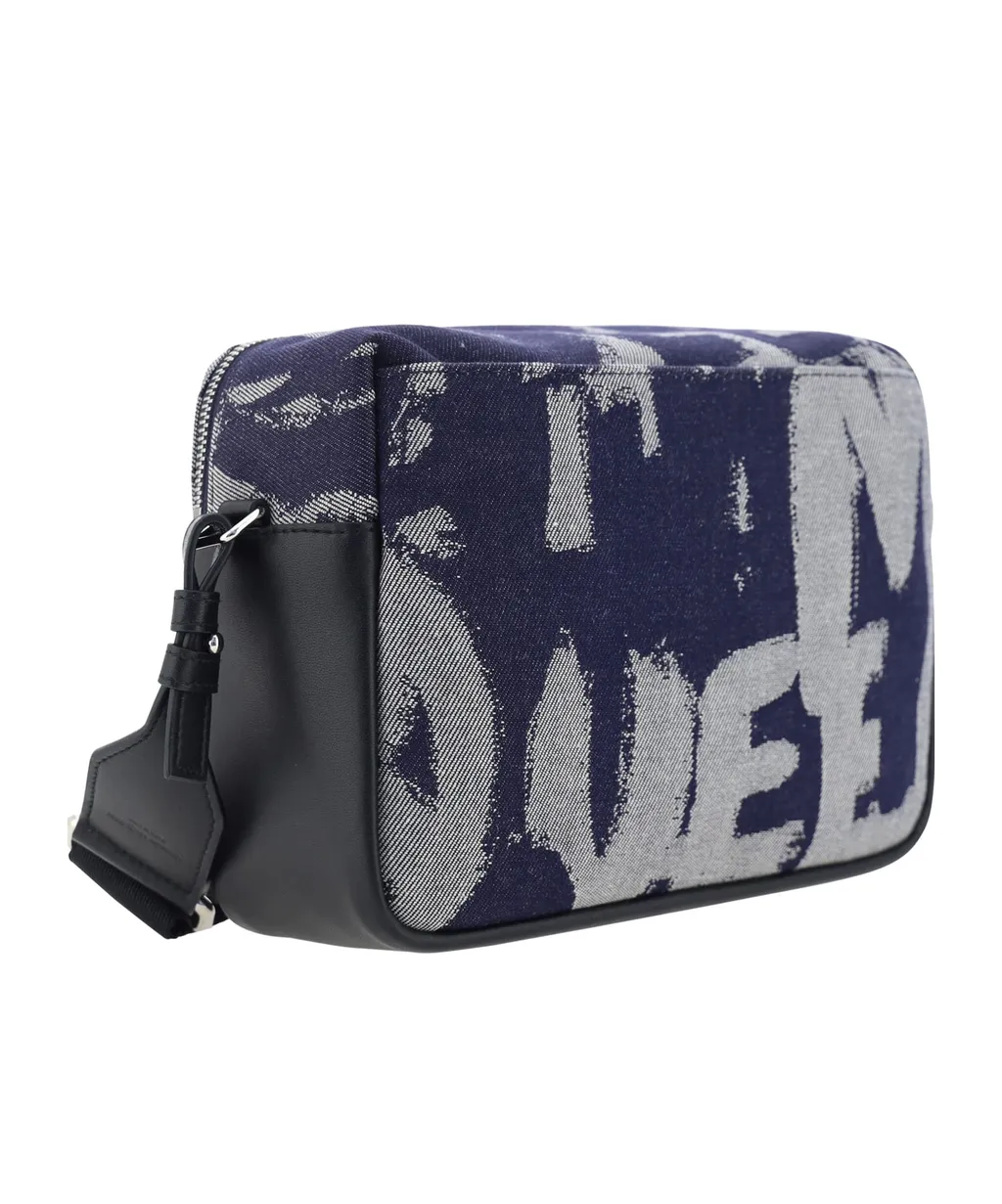 Graffiti-Logo Pattern Shoulder Bag