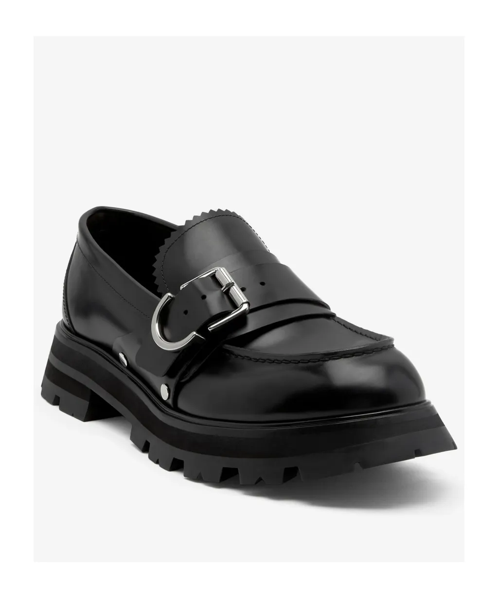 Buckle-Detailed Slip-On Loafers