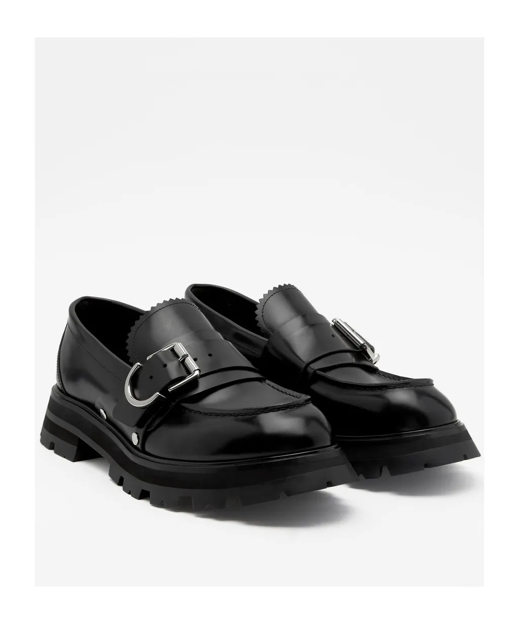 Buckle-Detailed Slip-On Loafers