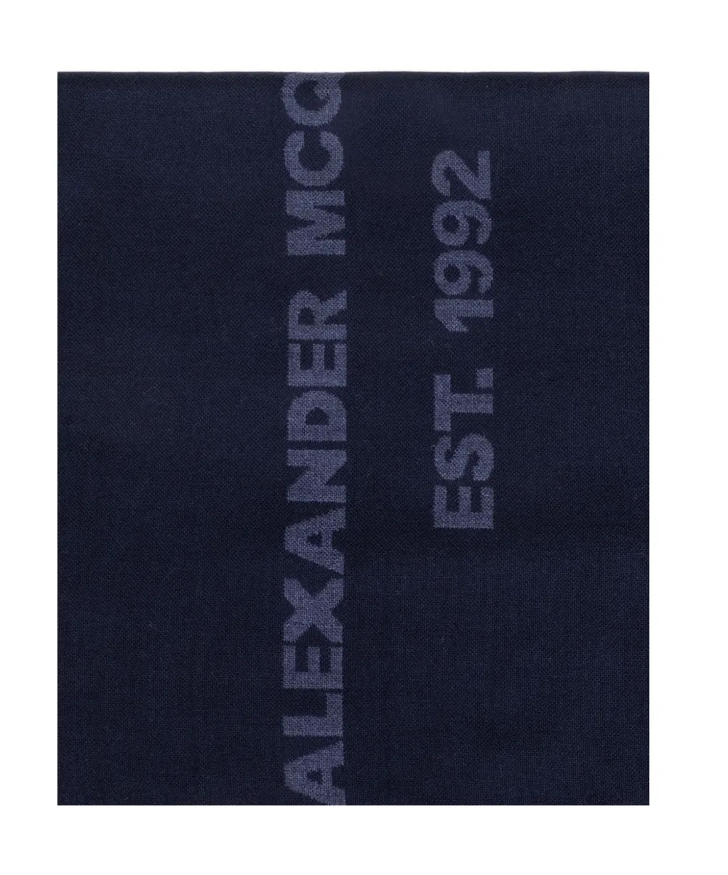 Oversized Graffiti Printed Frayed-Edge Scarf
