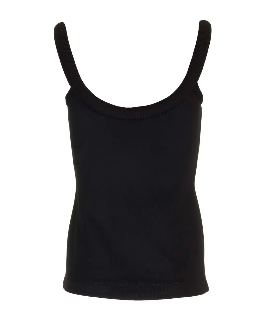 3D-Detailed Sleeveless Ribbed Top