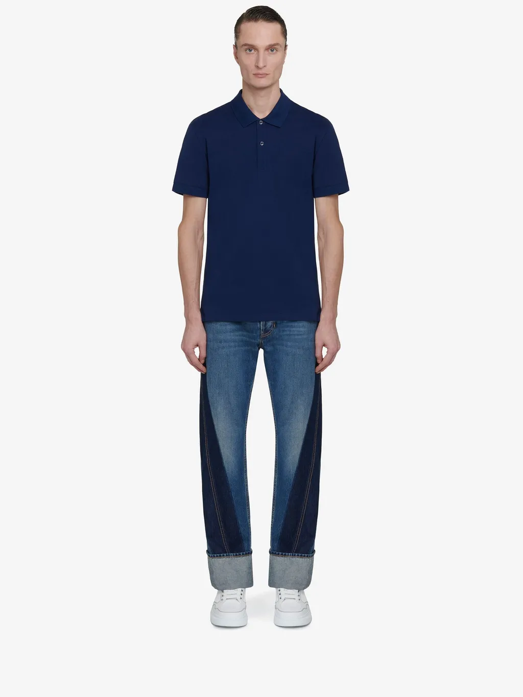 Classic Band-Detailed Polo Shirt