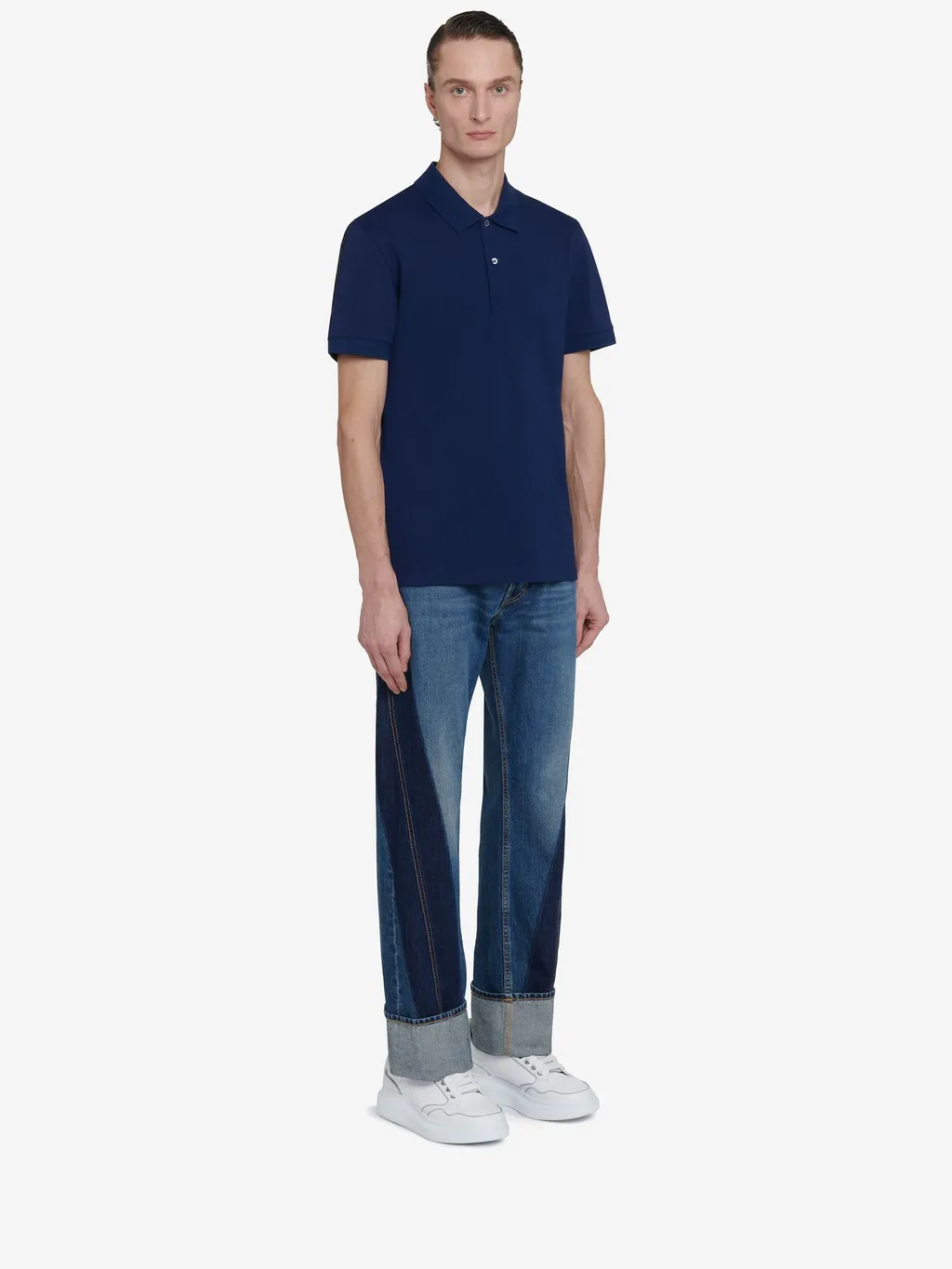 Classic Band-Detailed Polo Shirt