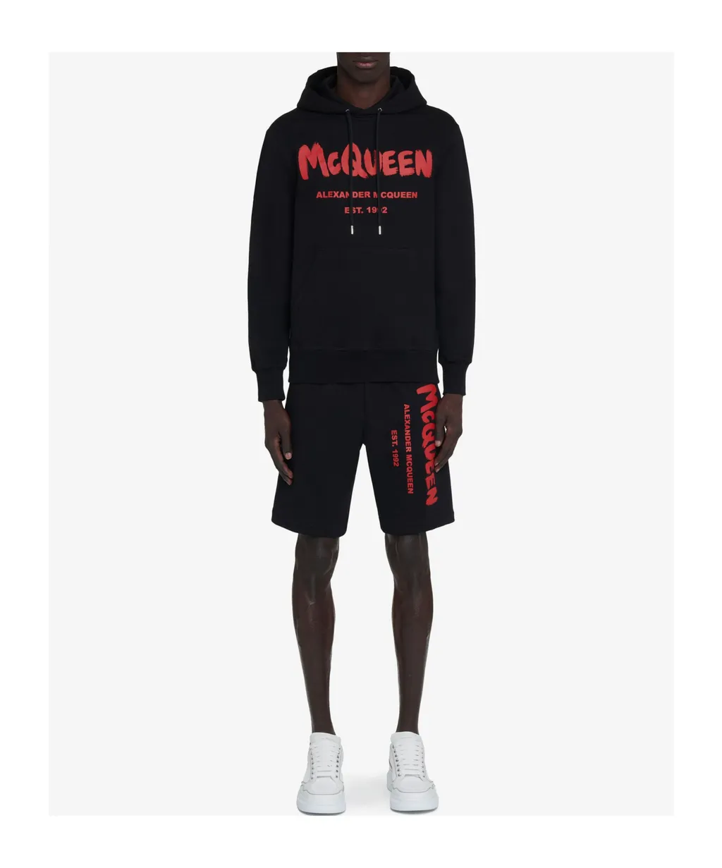 Graffiti-Logo Printed Sweatshorts