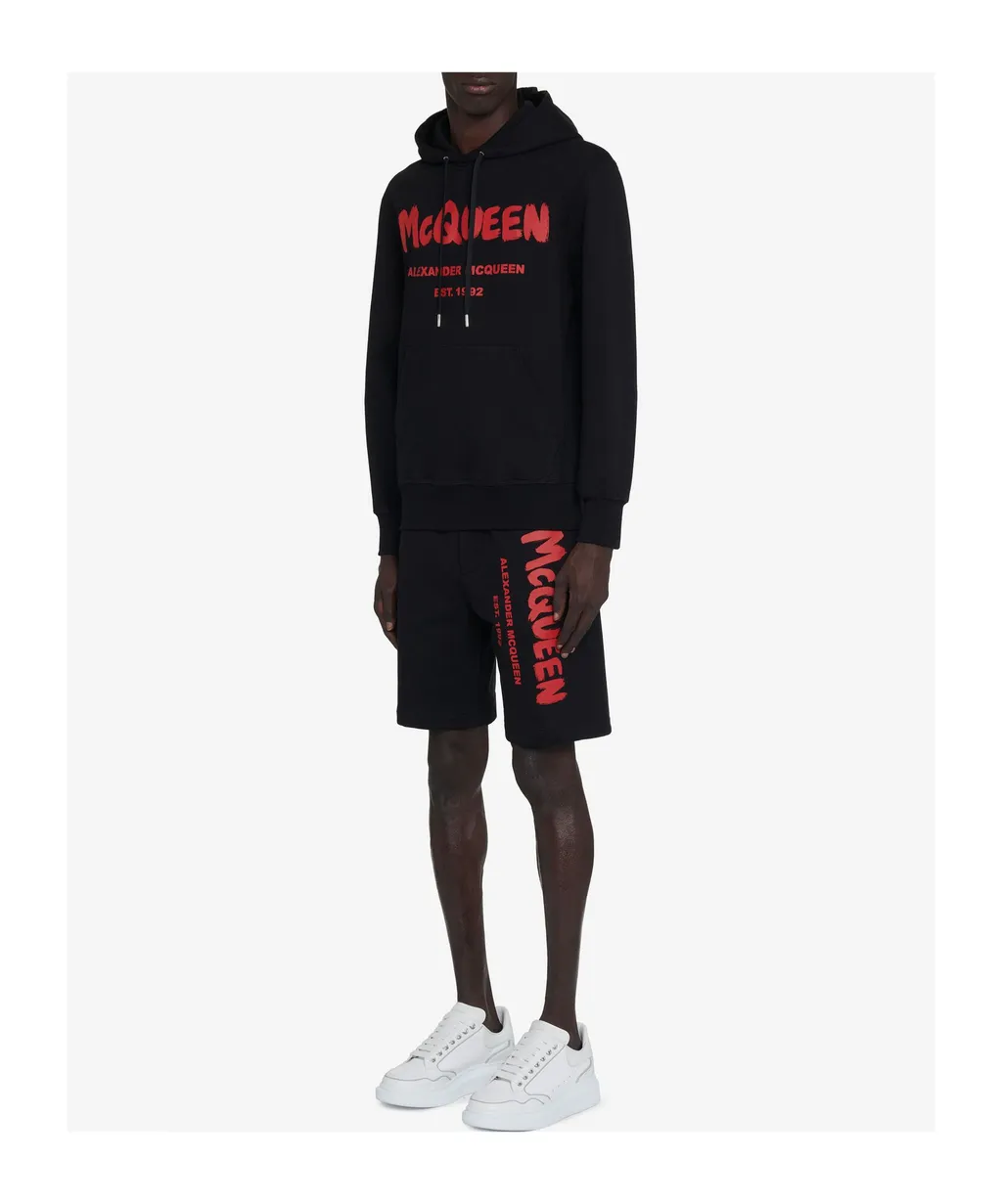 Graffiti-Logo Printed Sweatshorts