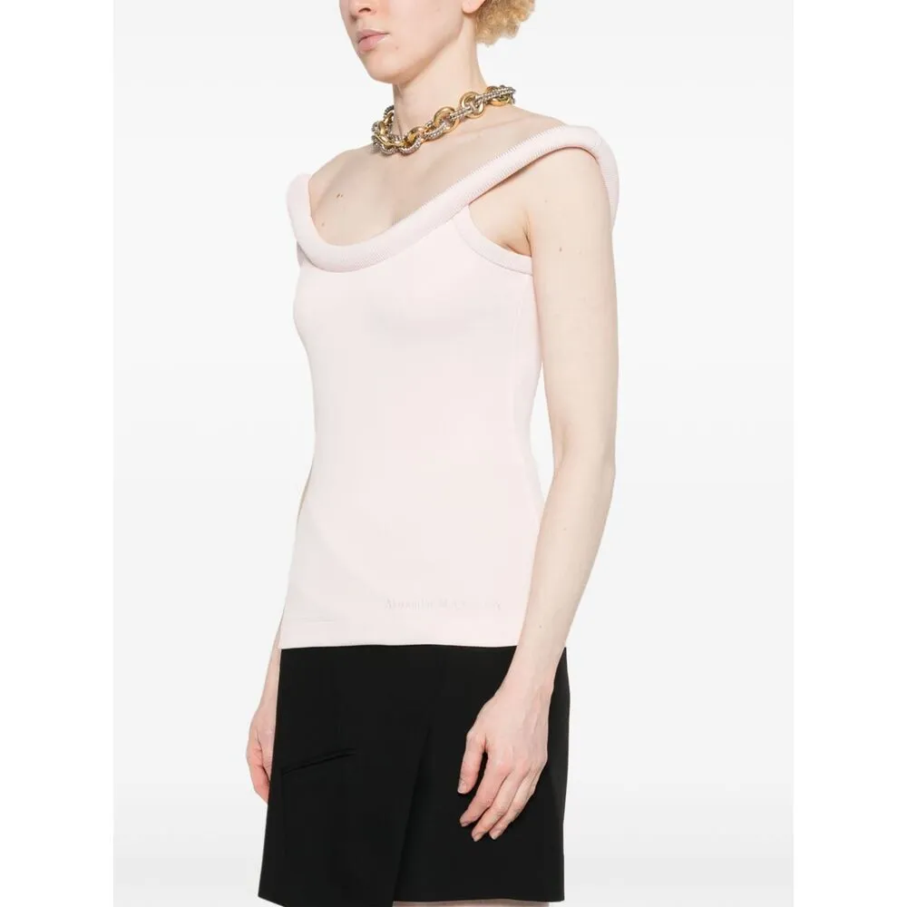 3D-Detailed Sleeveless Ribbed Top
