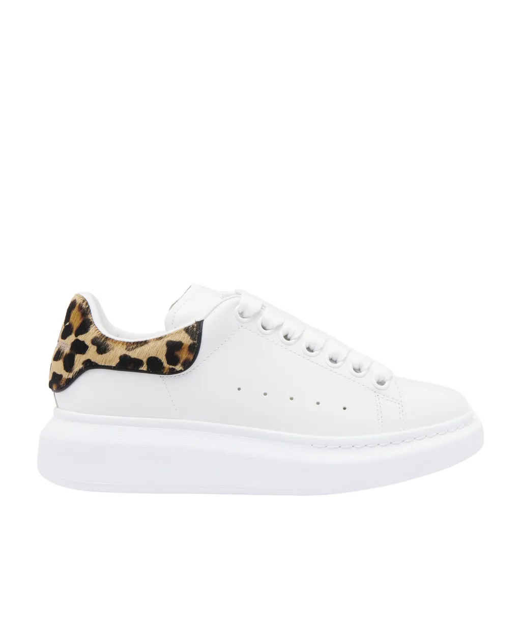 Leopard Detailed Lace-Up Sneakers