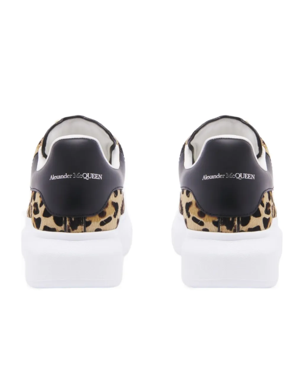 Leopard Detailed Lace-Up Sneakers