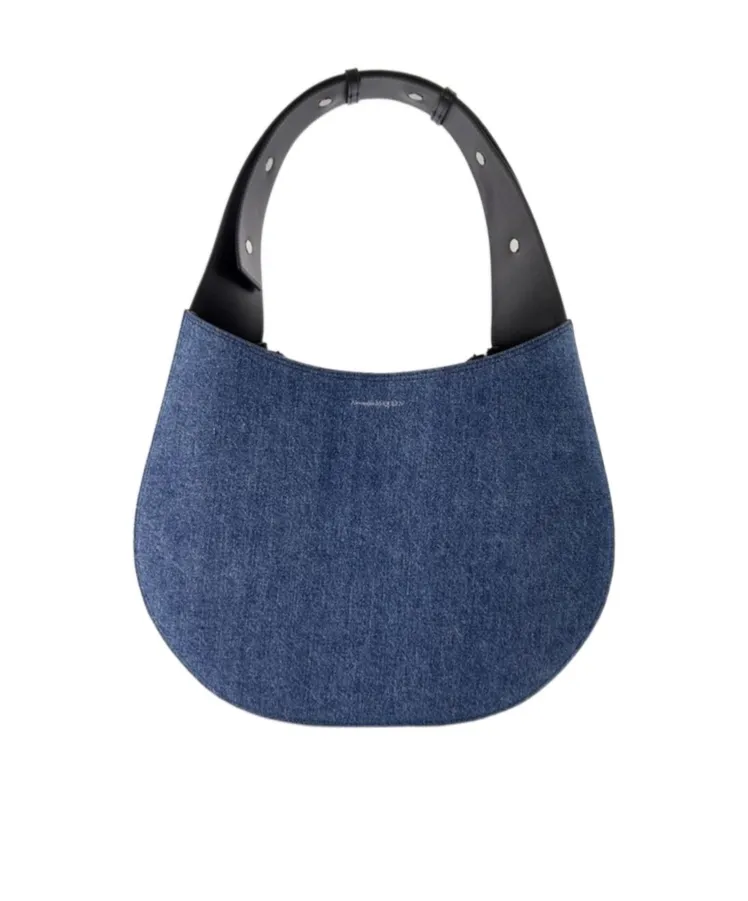 The Skull Denim Hobo Bag