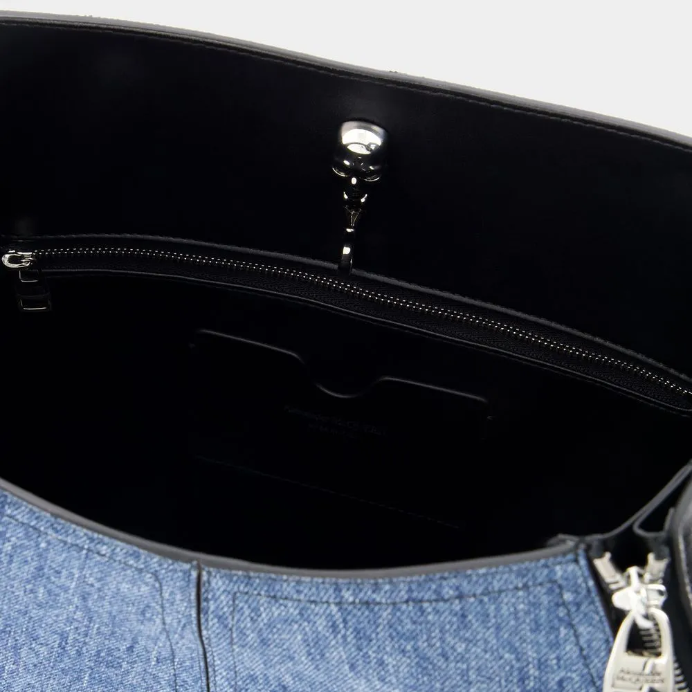 The Skull Denim Hobo Bag