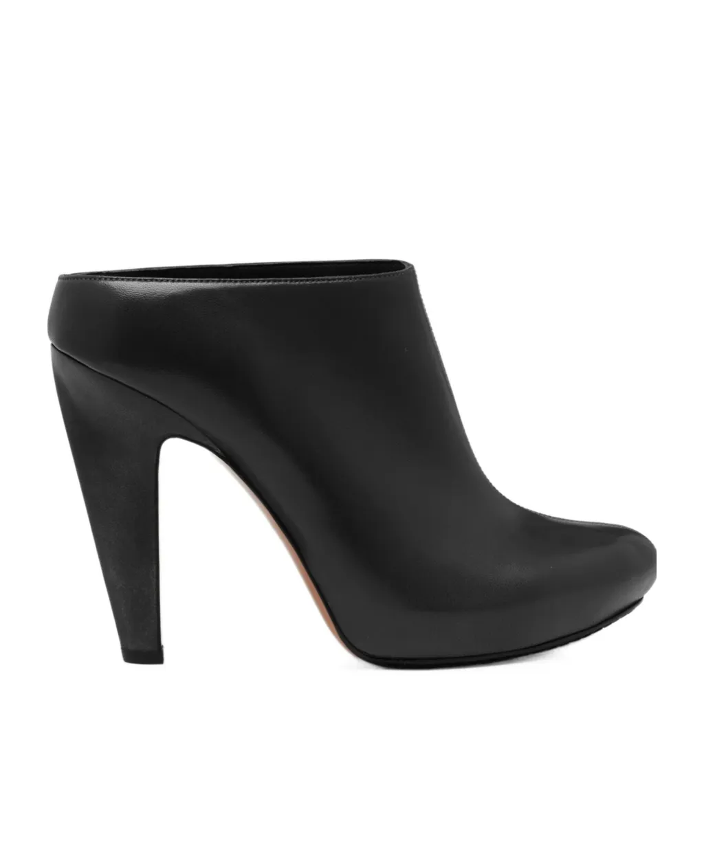 High Heeled Edge Platform Mules