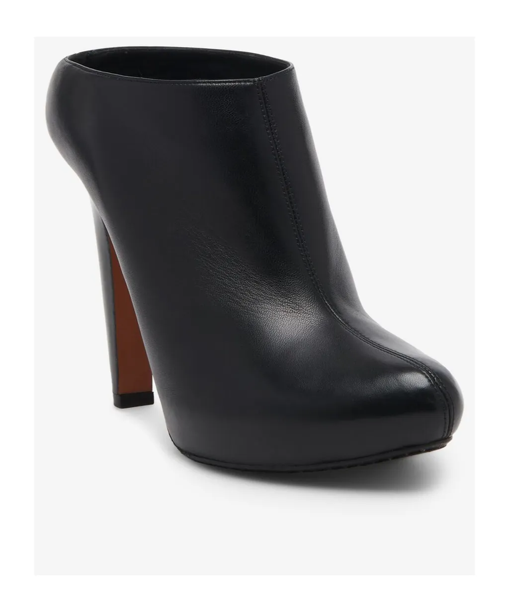 High Heeled Edge Platform Mules