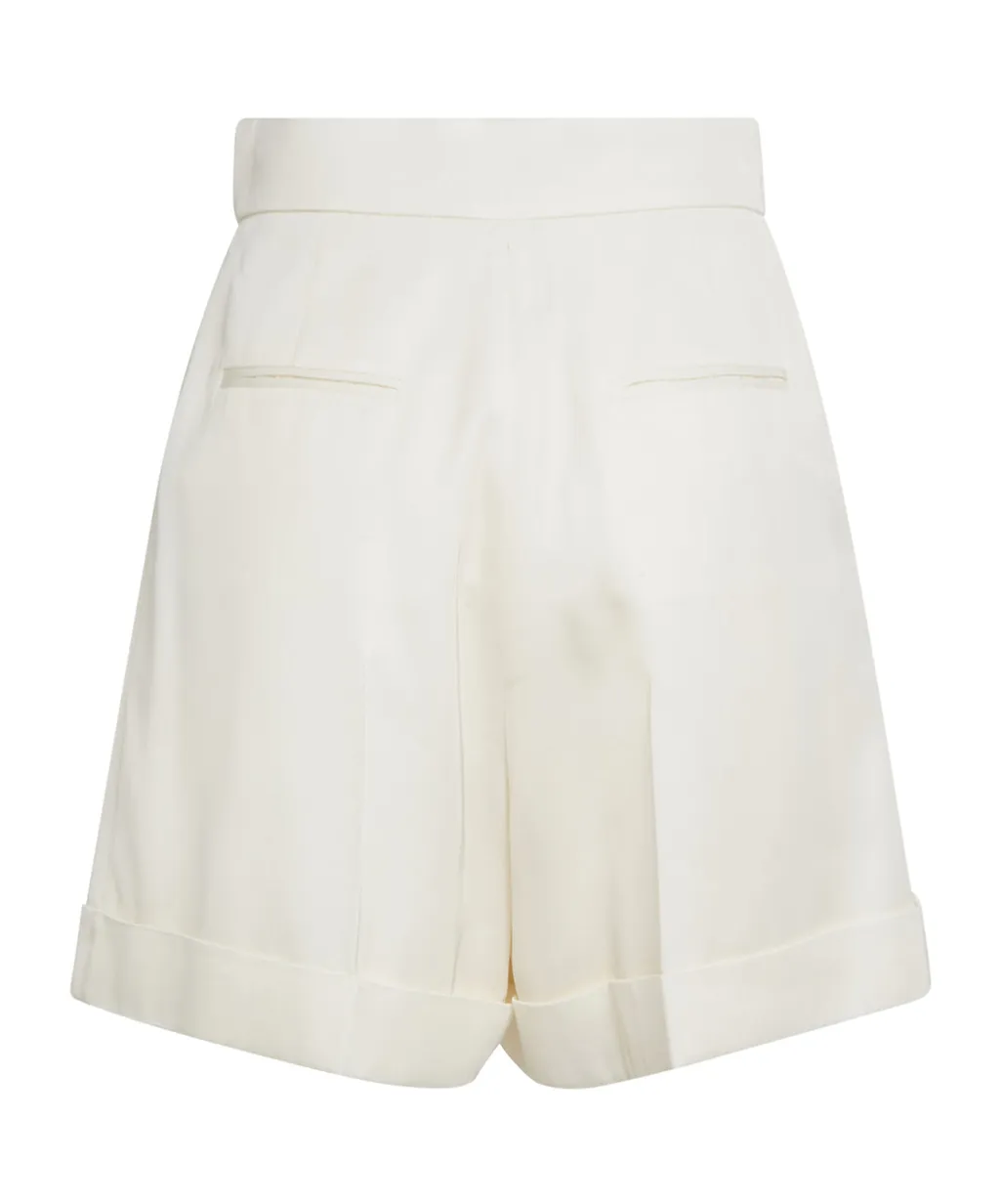 Pressed-Crease High-Waist Shorts