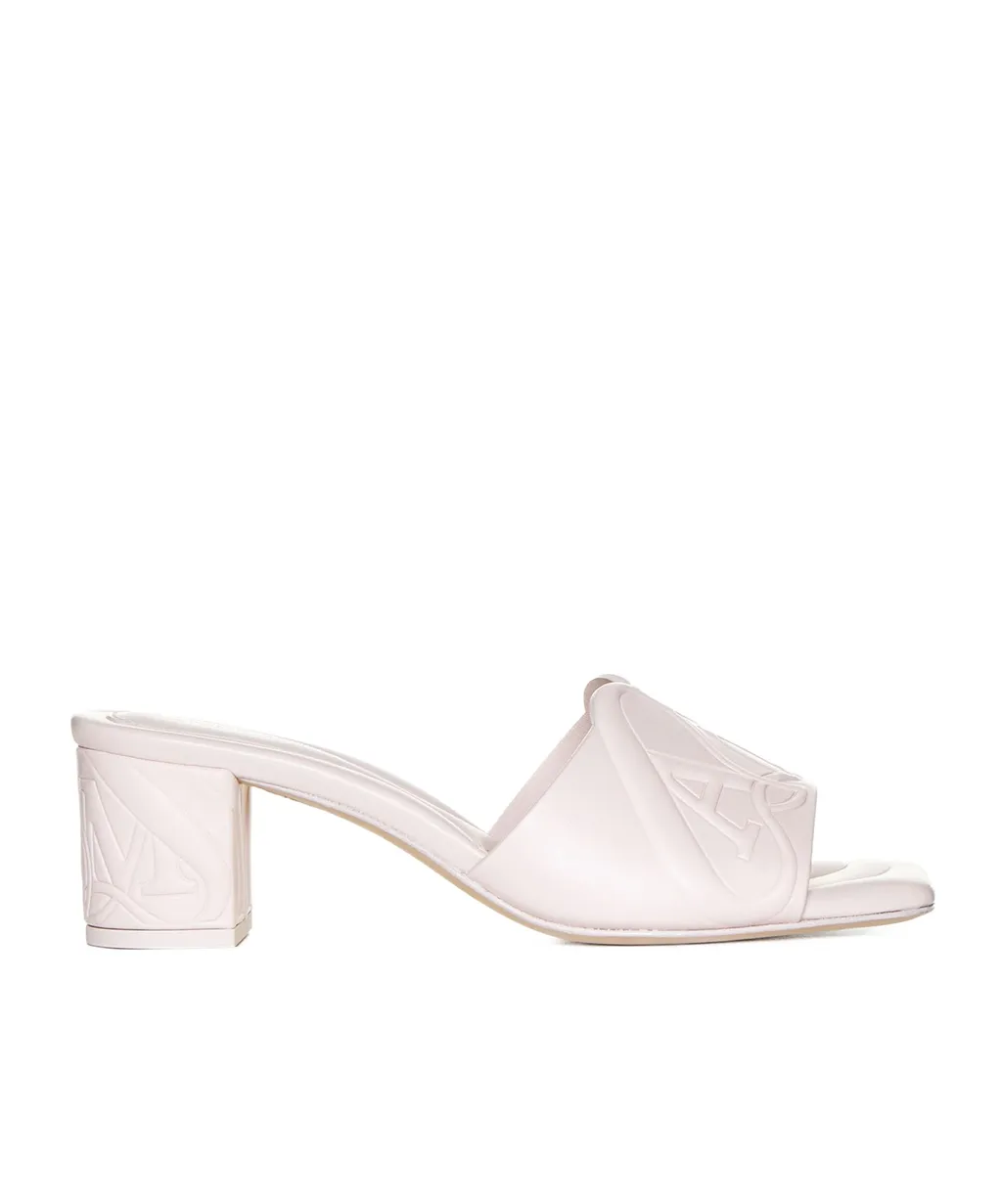 The Seal Embossed Slip-On Sandals