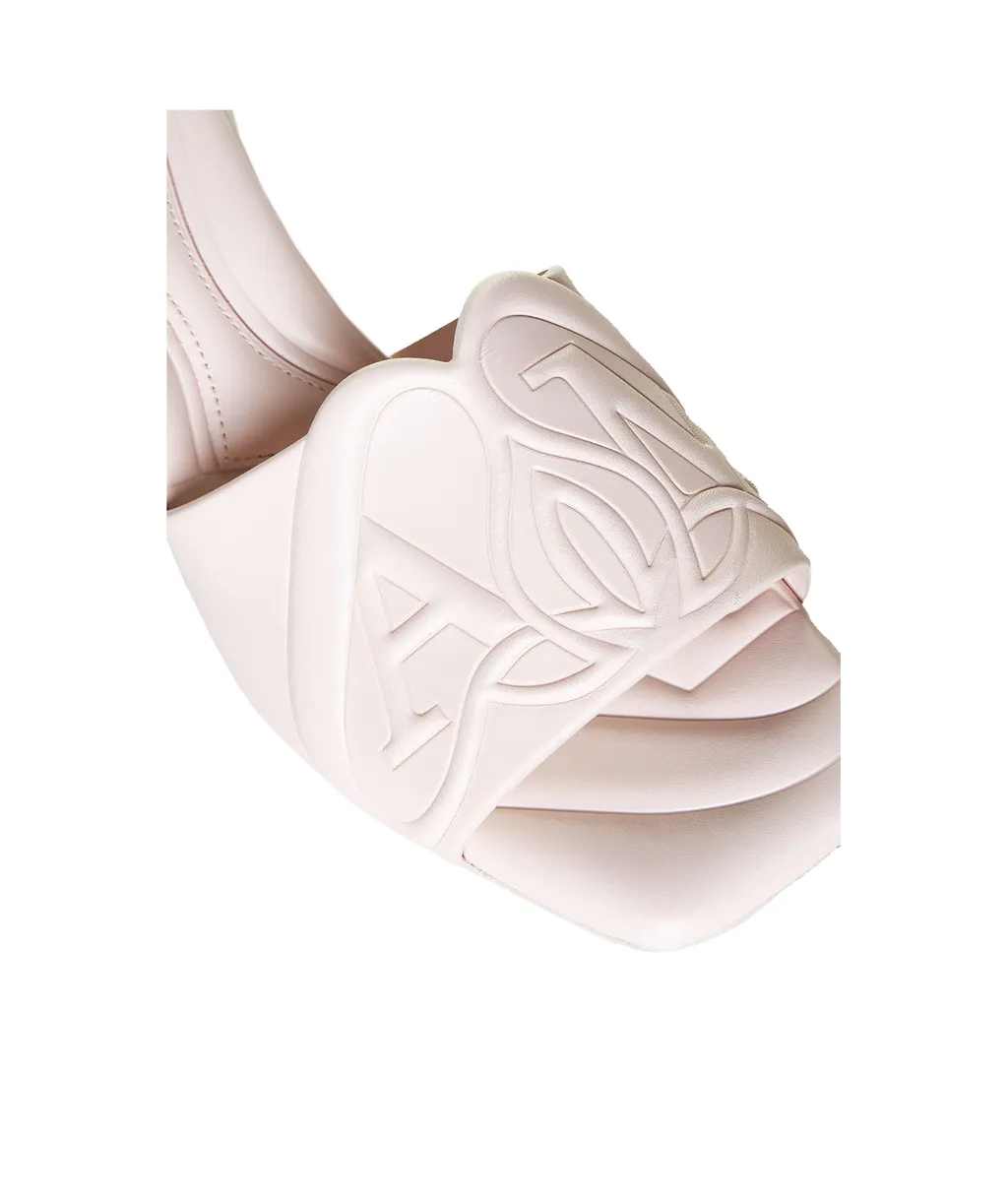 The Seal Embossed Slip-On Sandals