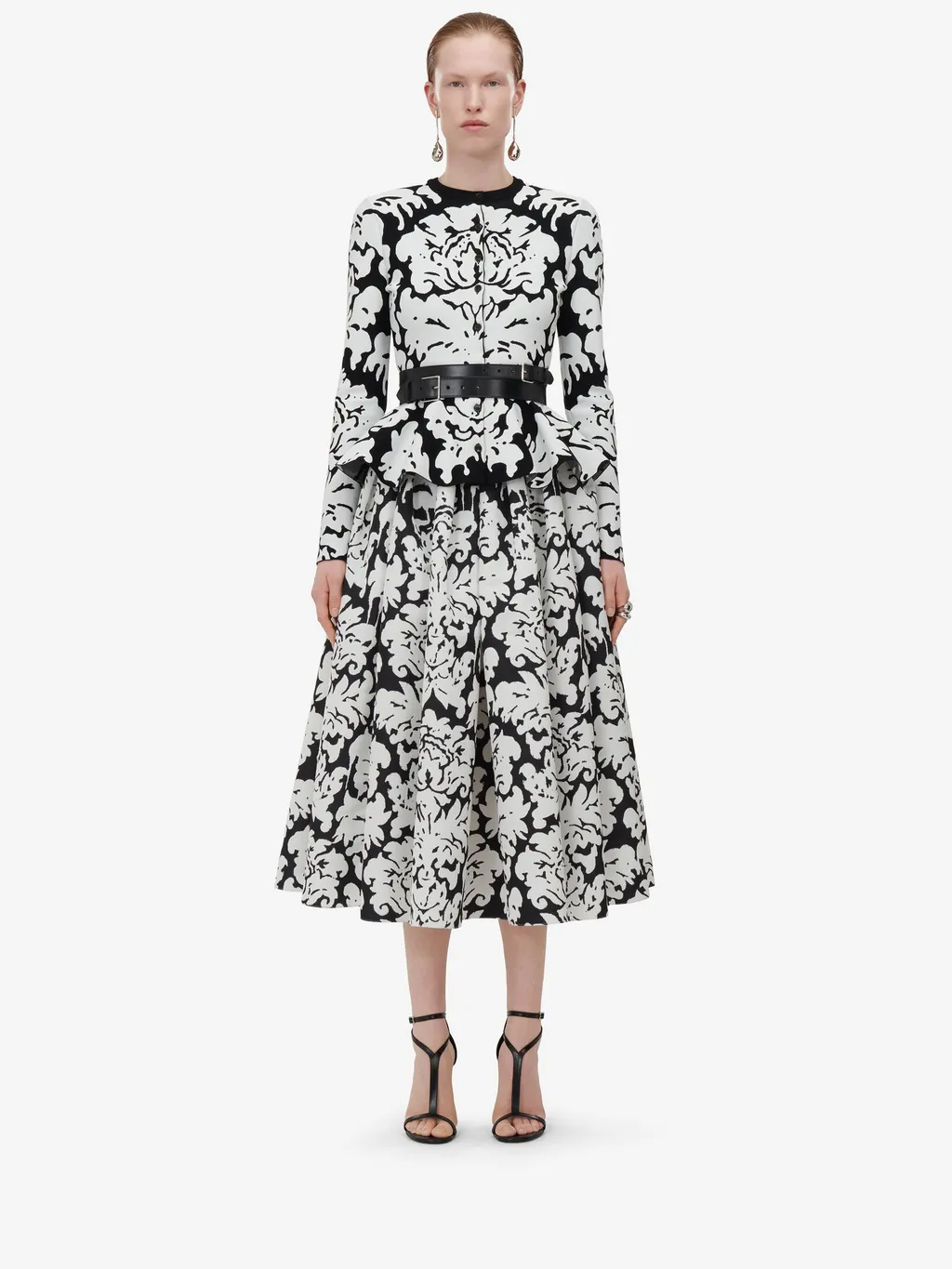 Pleated Flared Skirt