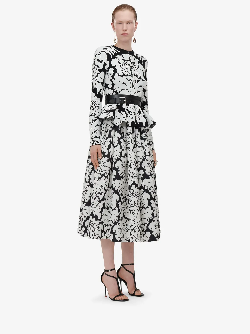 Pleated Flared Skirt