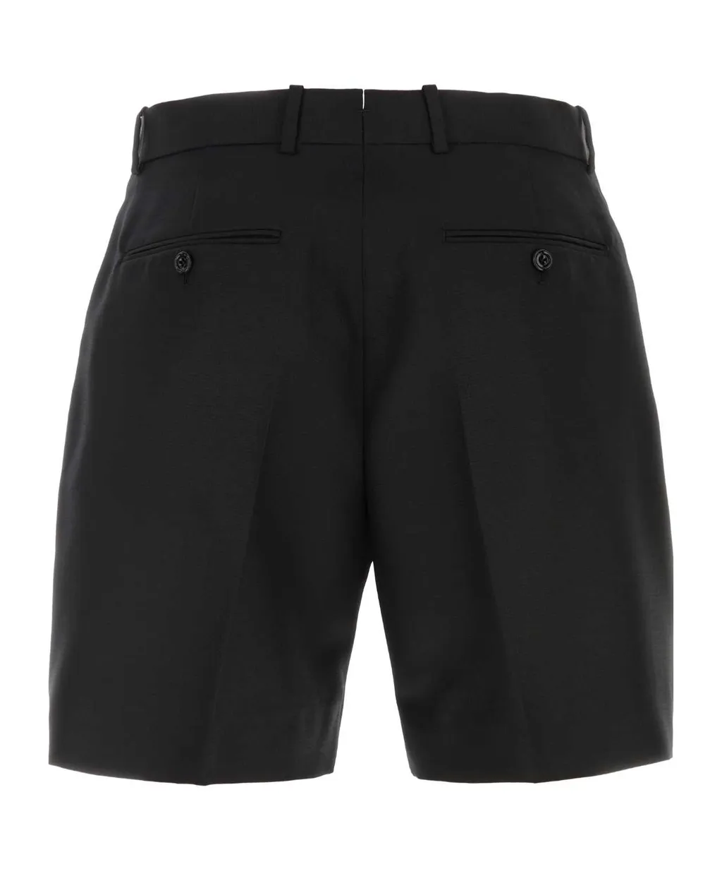 Pleat-Detailed Bermuda Shorts