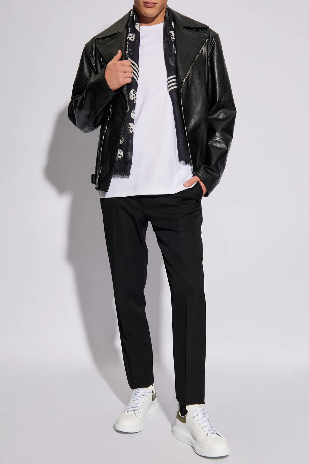 Mid-Rise Straight-Leg Tailored Trousers