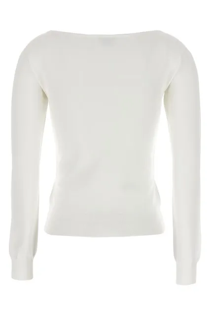 Long Sleeved Square-Neck Knitted Top